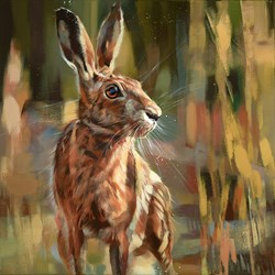 Poised for Action by Debbie Boon - Hand Finished Limited Edition on Canvas sized 20x20 inches. Available from Whitewall Galleries